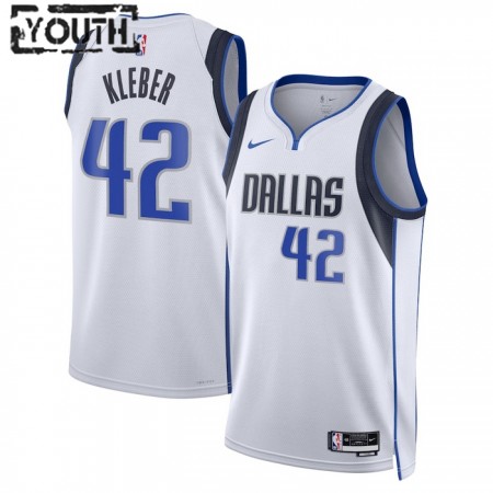 Maillot Basket Enfant Dallas Mavericks Maximilian Kleber 42 2022-23 Nike Association Edition Blanc Swingman